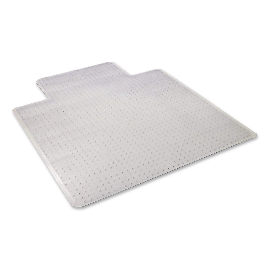 Moderate Use Studded Chair Mat for Low Pile Carpet, 45 x 53, Wide Lipped, Clear