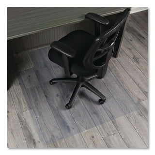 All Day Use Non-Studded Chair Mat for Hard Floors, 45 x 53, Wide Lipped, Clear