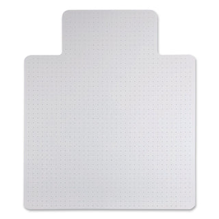 Moderate Use Studded Chair Mat for Low Pile Carpet, 45 x 53, Wide Lipped, Clear