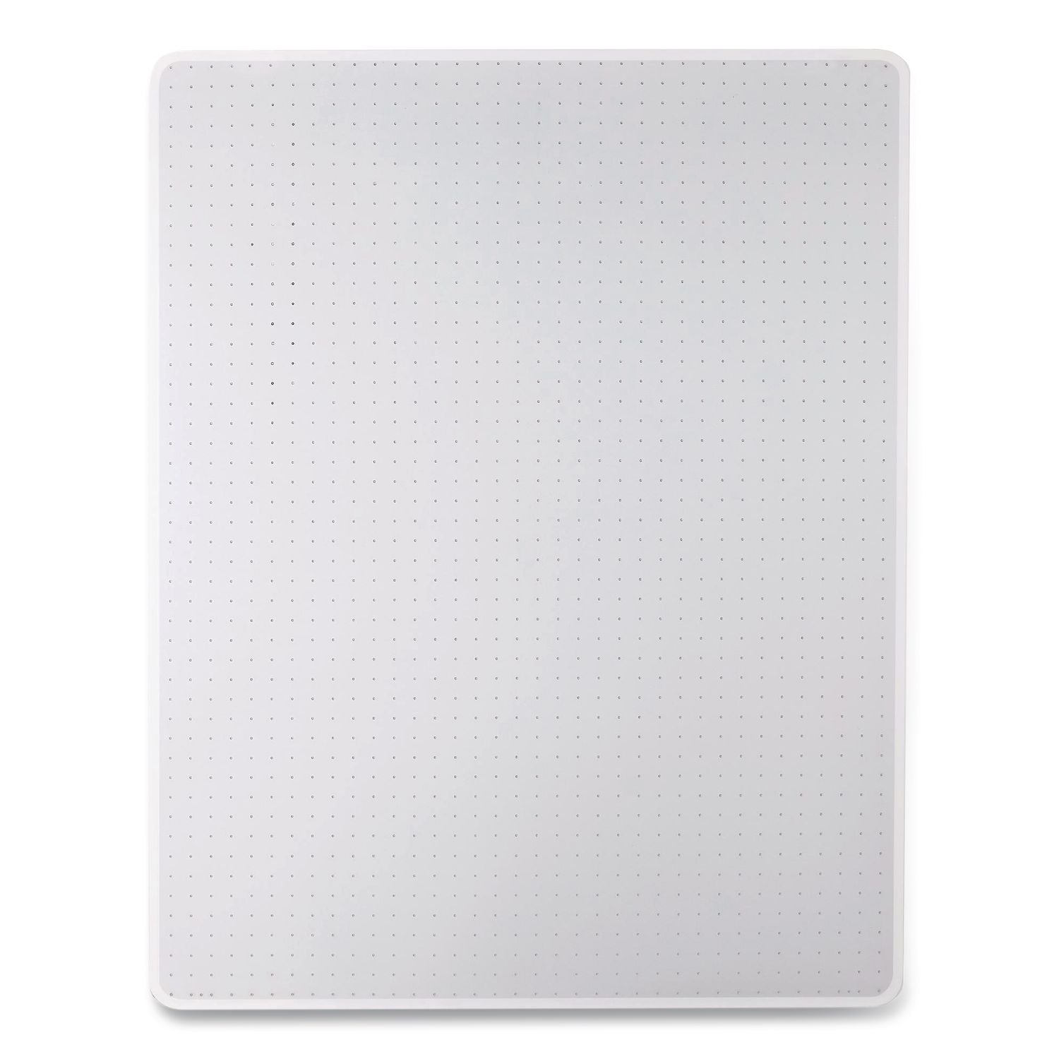 Occasional Use Studded Chair Mat for Flat Pile Carpet, 46 x 60, Rectangular, Clear