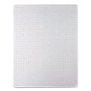Occasional Use Studded Chair Mat for Flat Pile Carpet, 46 x 60, Rectangular, Clear