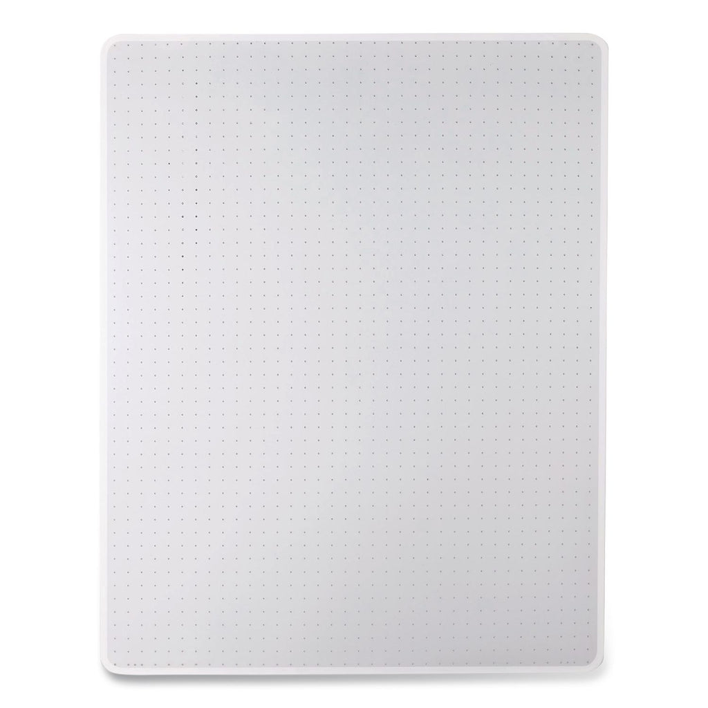Moderate Use Studded Chair Mat for Low Pile Carpet, 46 x 60, Rectangular, Clear