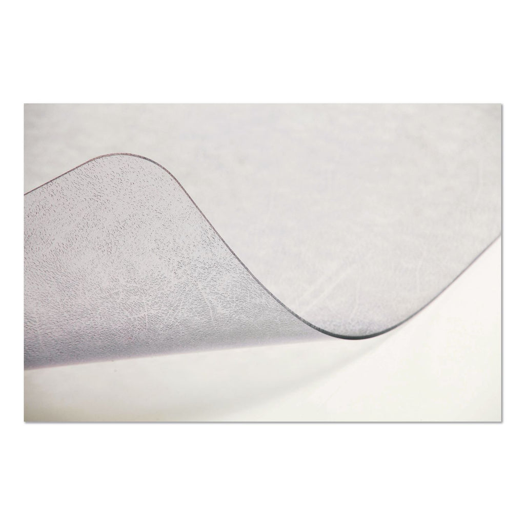All Day Use Non-Studded Chair Mat for Hard Floors, 45 x 53, Wide Lipped, Clear