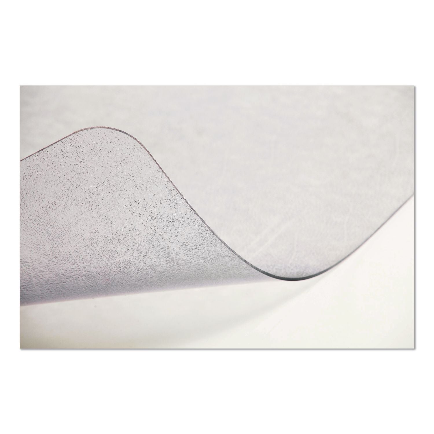 All Day Use Non-Studded Chair Mat for Hard Floors, 45 x 53, Wide Lipped, Clear