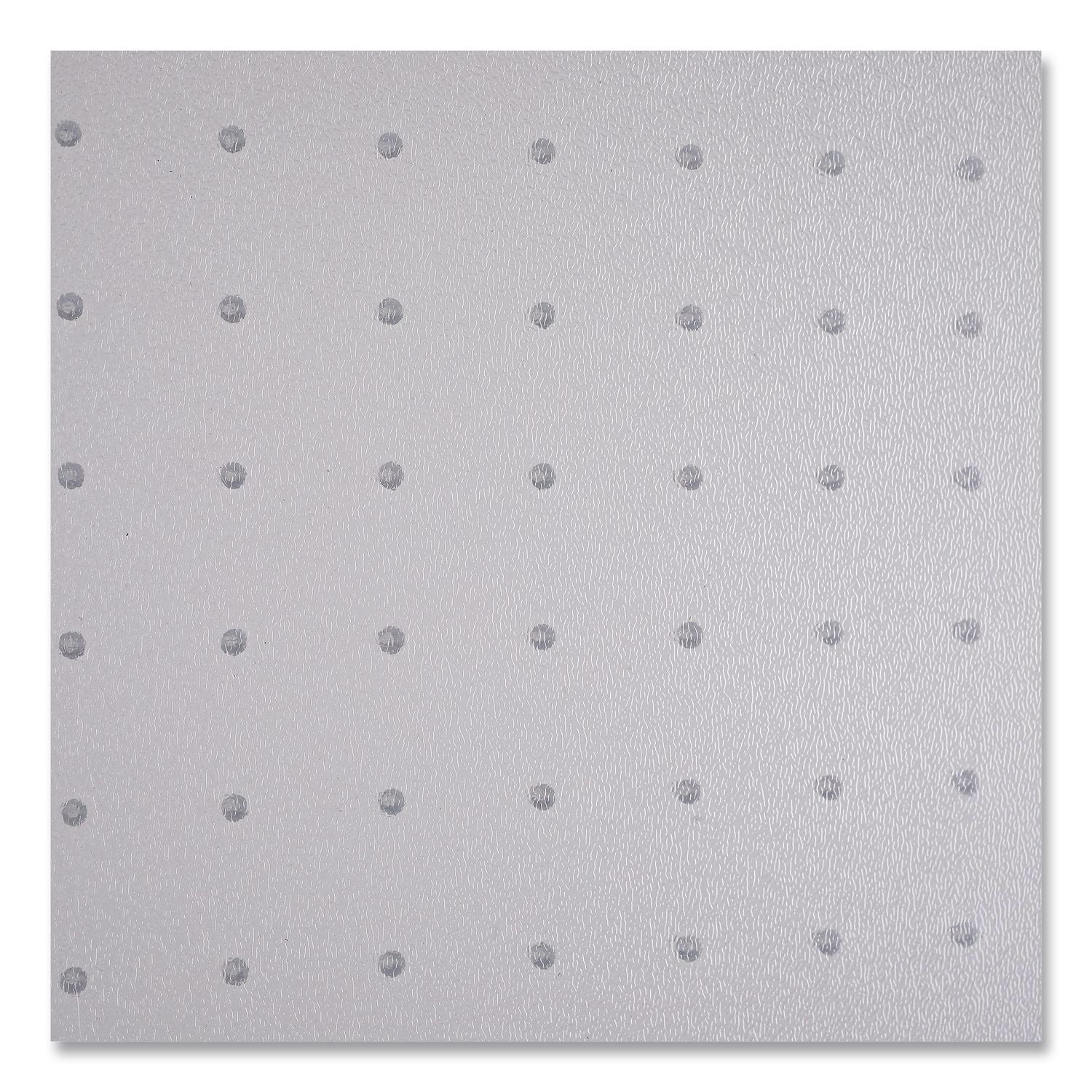 Occasional Use Studded Chair Mat for Flat Pile Carpet, 46 x 60, Rectangular, Clear