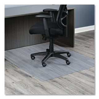 All Day Use Non-Studded Chair Mat for Hard Floors, 46 x 60, Rectangular, Clear
