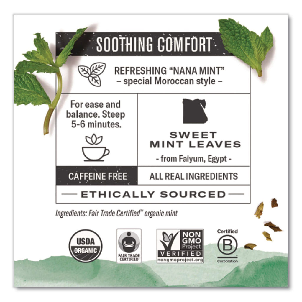 Organic Teas and Teasans, 1.4 oz, Moroccan Mint, 18/Box