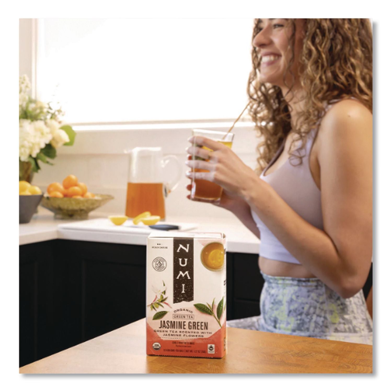 Organic Teas and Teasans, 1.27 oz, Jasmine Green, 18/Box
