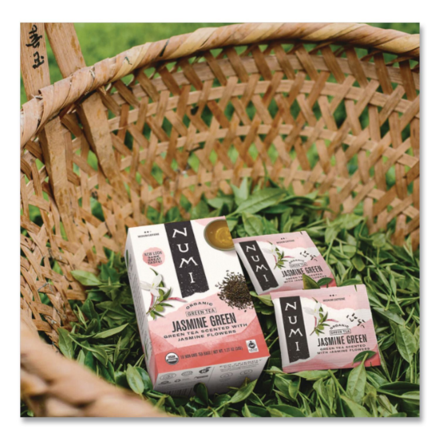 Organic Teas and Teasans, 1.27 oz, Jasmine Green, 18/Box