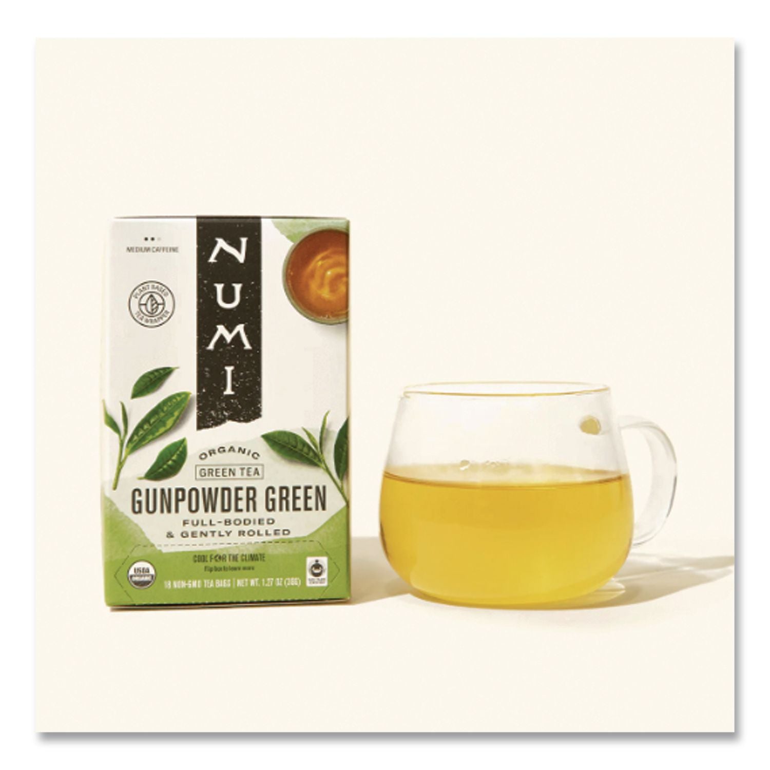 Organic Teas and Teasans, 1.27 oz, Gunpowder Green, 18/Box