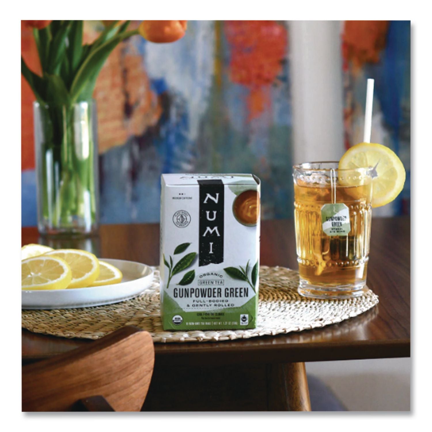Organic Teas and Teasans, 1.27 oz, Gunpowder Green, 18/Box