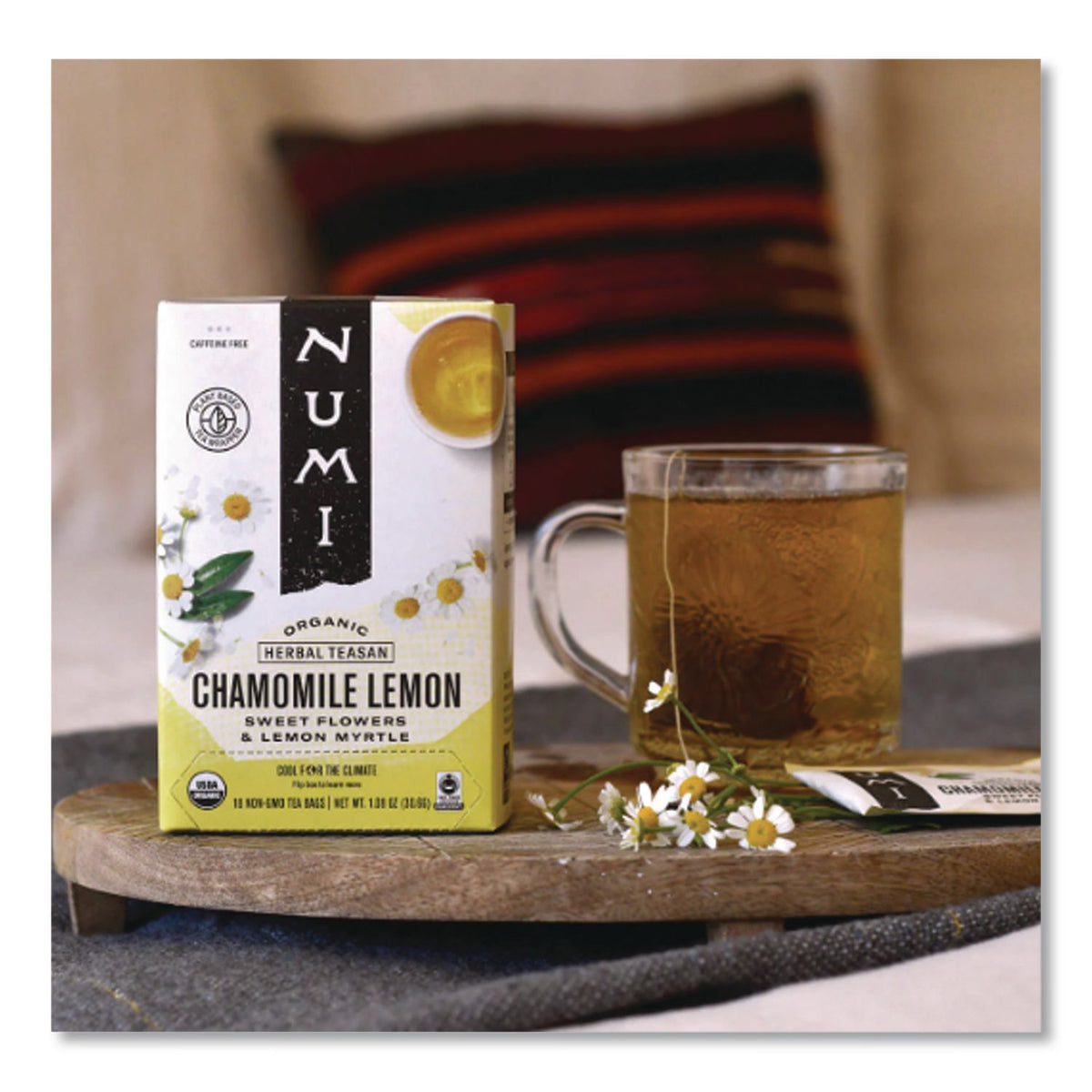 Organic Teas and Teasans, 1.8 oz, Chamomile Lemon, 18/Box