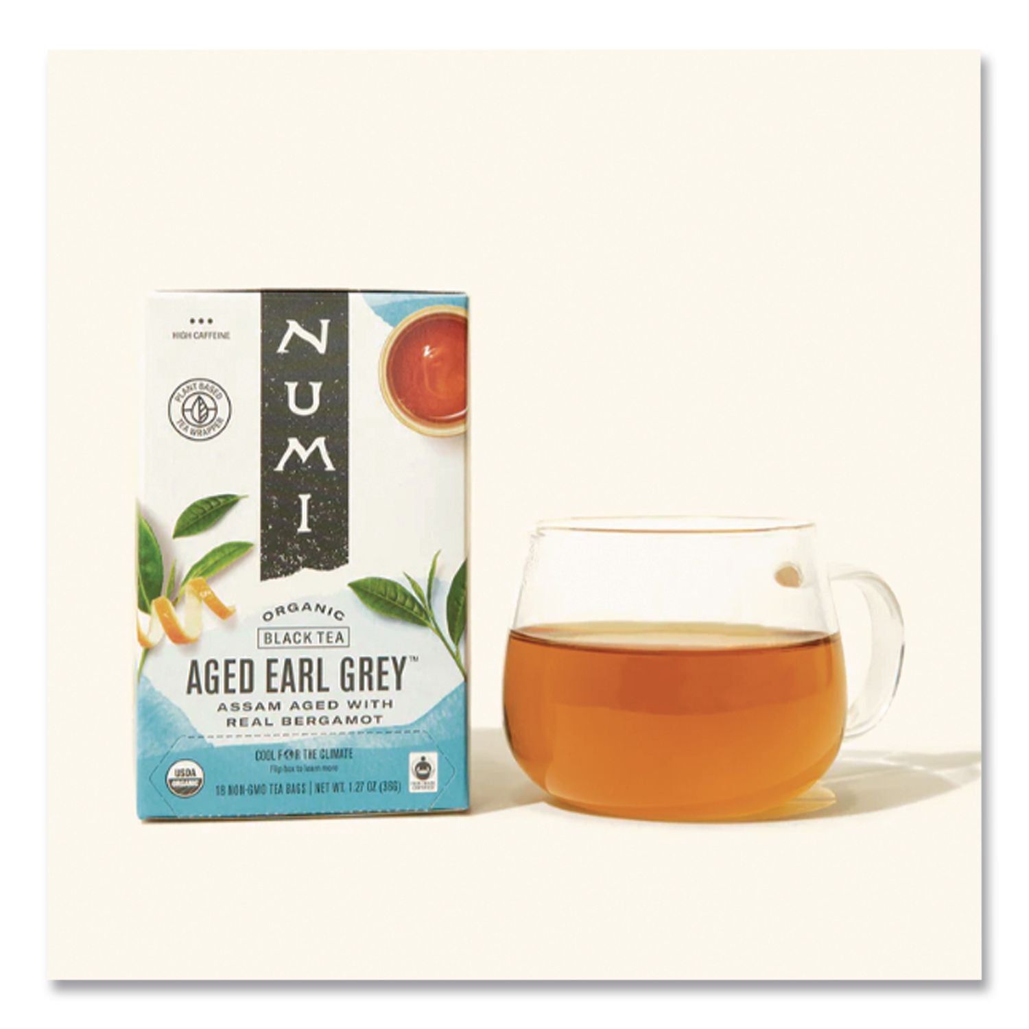 Organic Teas and Teasans, 1.27 oz, Aged Earl Grey, 18/Box