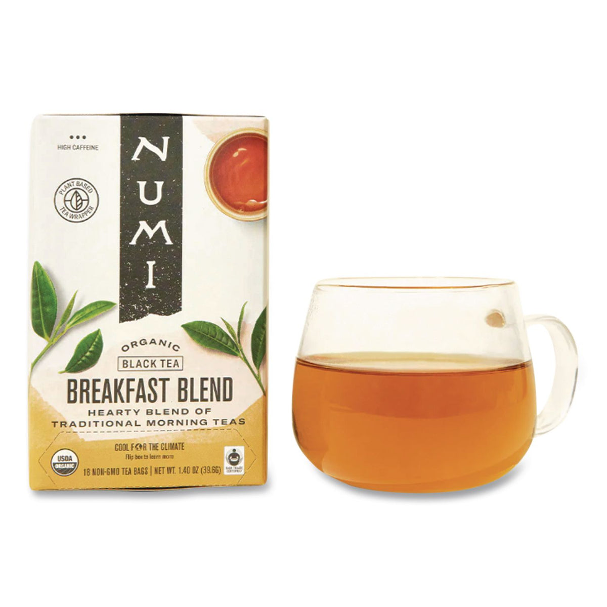Organic Teas and Teasans, 1.4 oz, Breakfast Blend, 18/Box