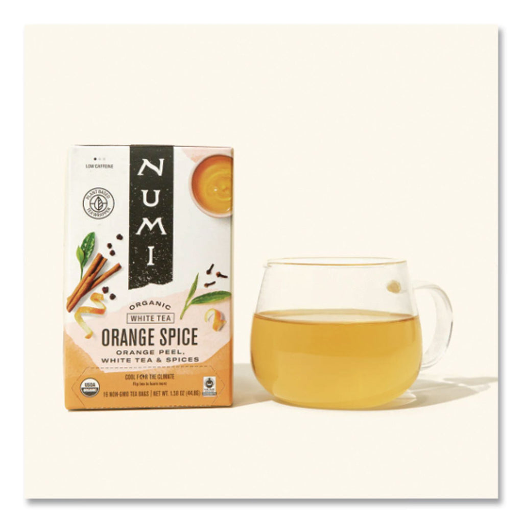 Organic Teas and Teasans, 1.58 oz, White Orange Spice, 16/Box
