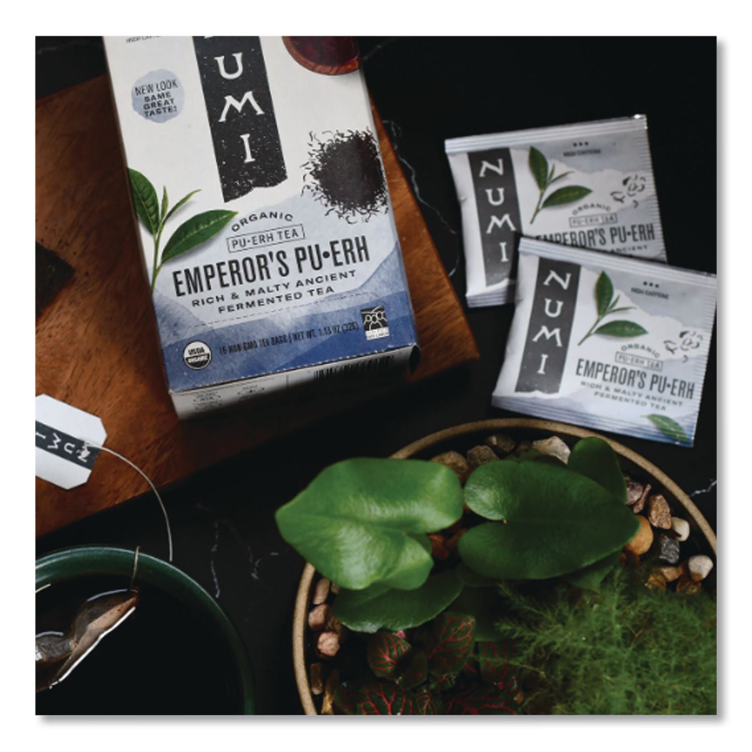 Organic Teas and Teasans, 0.125 oz, Emperor's Puerh, 16/Box