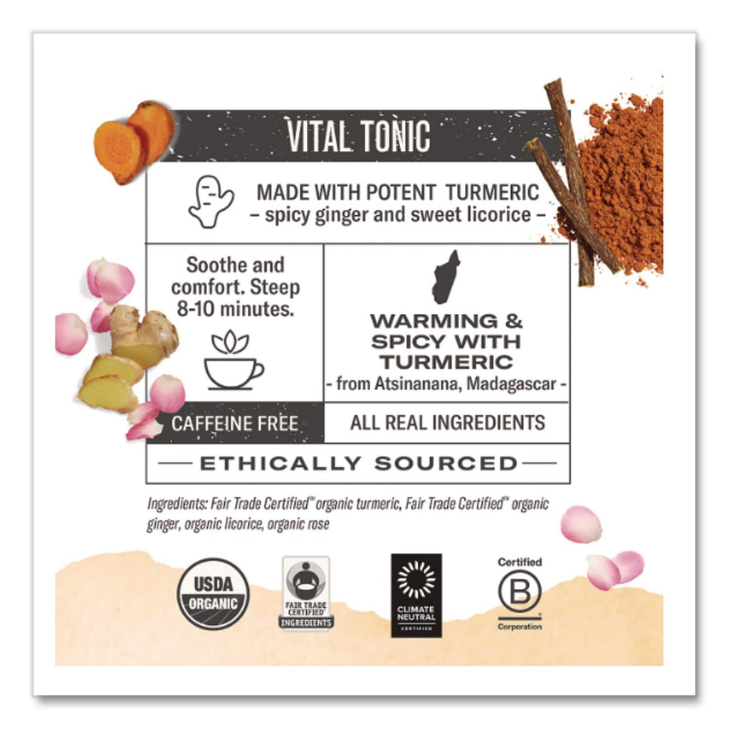 Turmeric Tea, Three Roots, 1.42 oz Bag, 12/Box