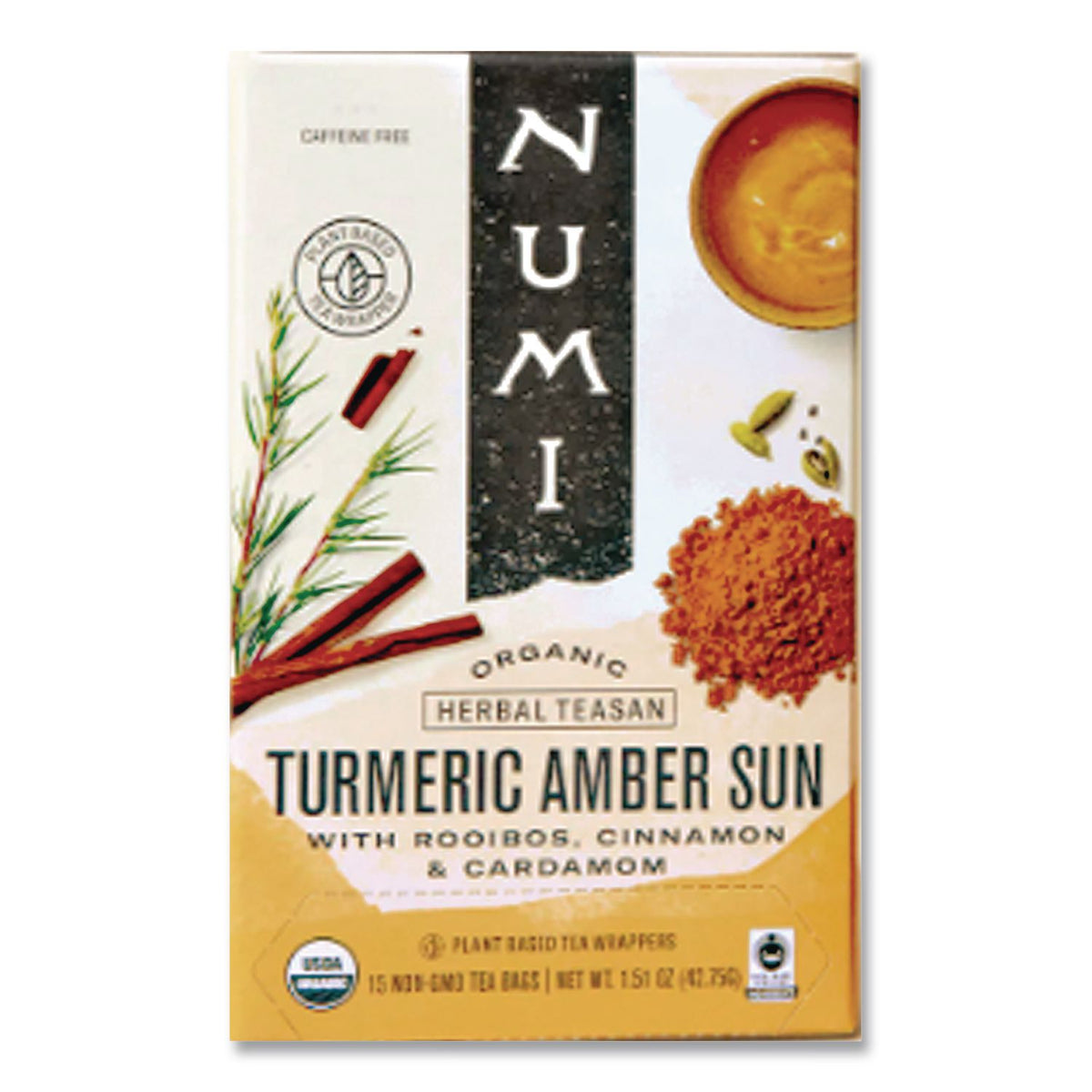 Turmeric Tea, Amber Sun, 1.46 oz Bag, 12/Box