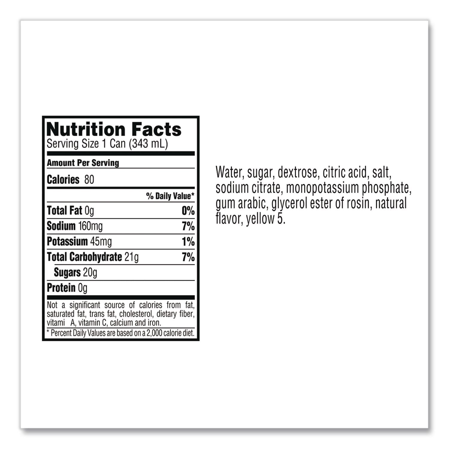 Thirst Quencher Can, Lemon-Lime, 11.6oz Can, 24/Carton