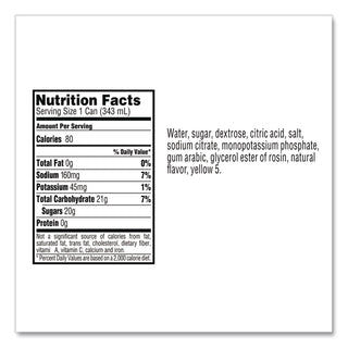 Thirst Quencher Can, Lemon-Lime, 11.6oz Can, 24/Carton