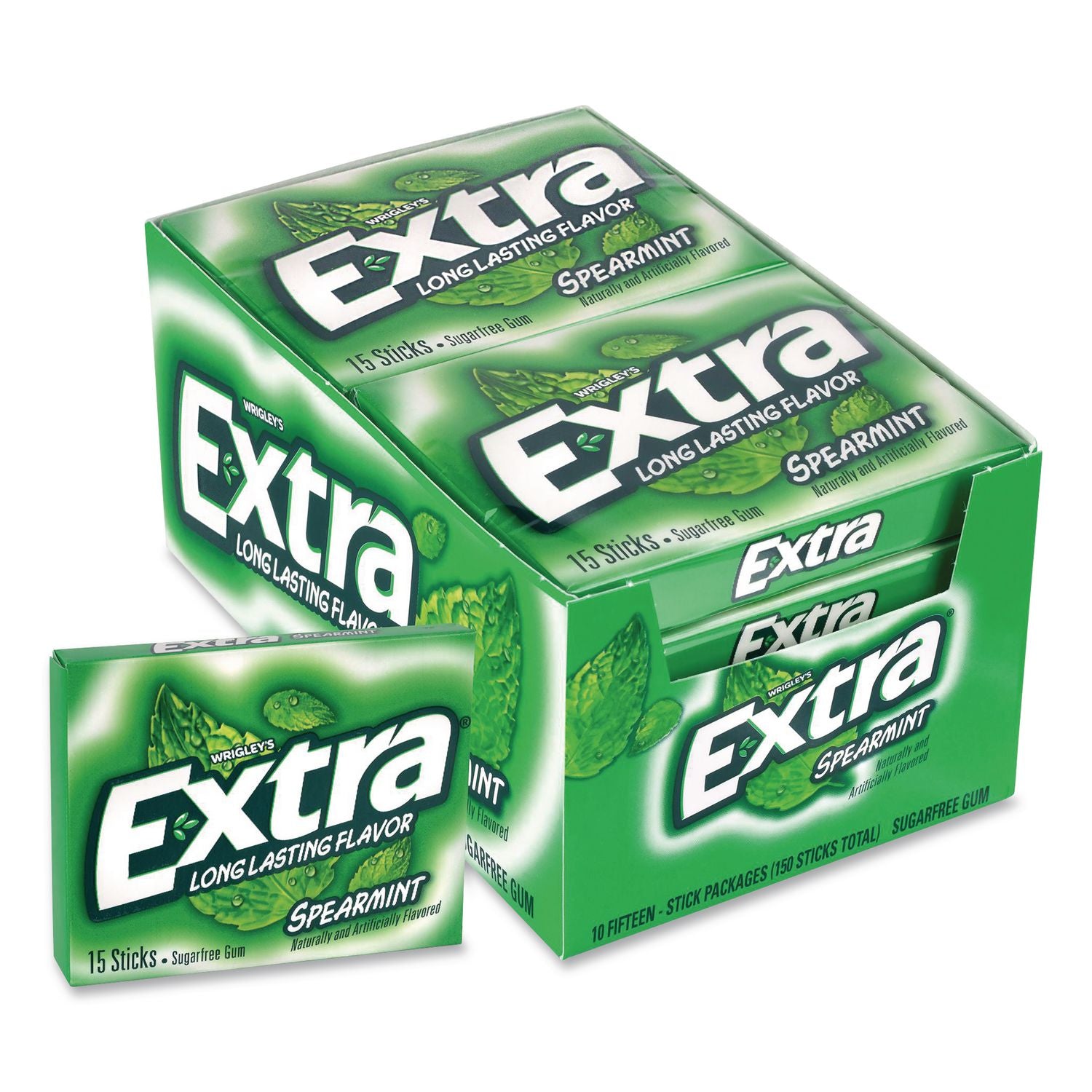 Mars Spearmint Flavored Chewing Gum - Spearmint - 10 / Box