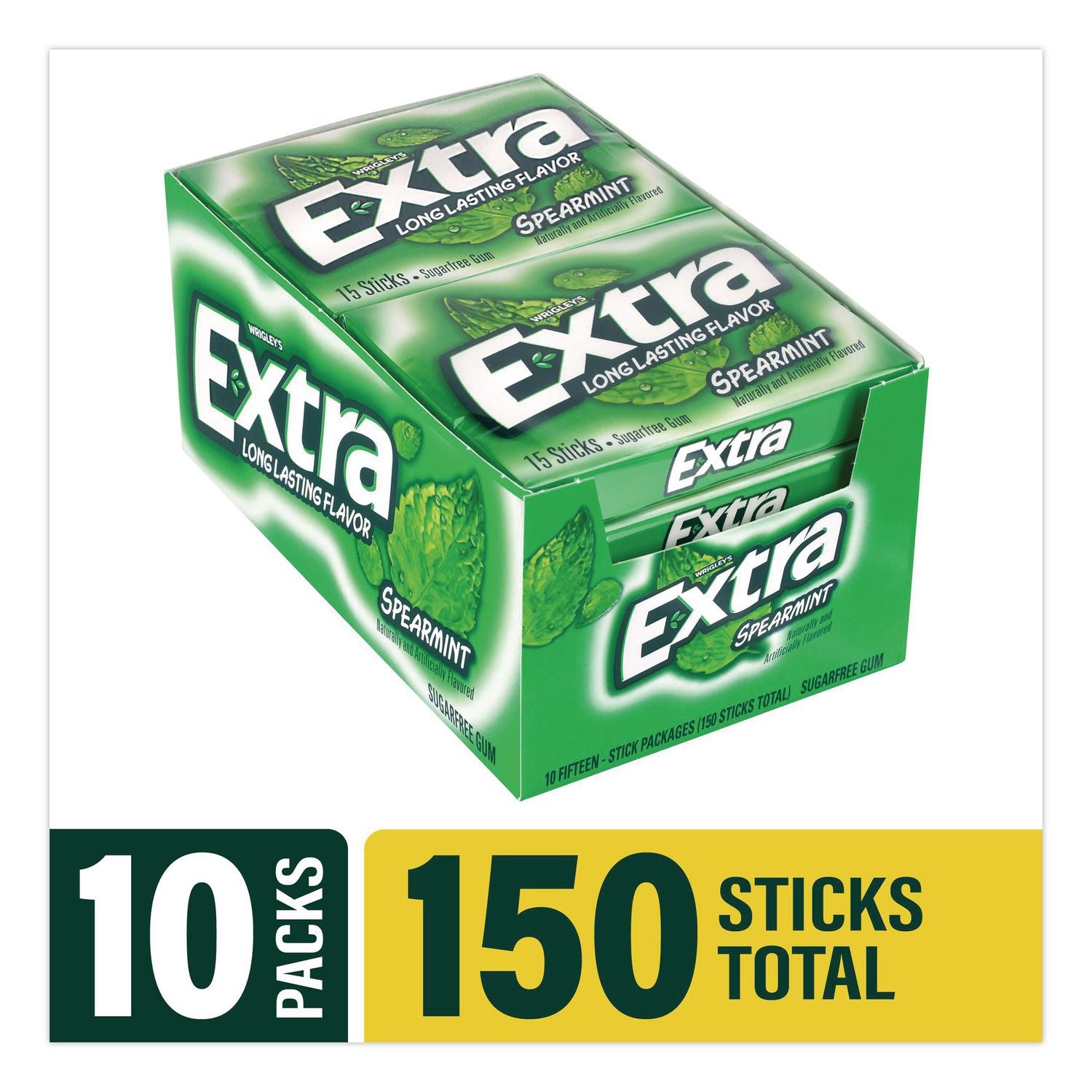 Mars Spearmint Flavored Chewing Gum - Spearmint - 10 / Box