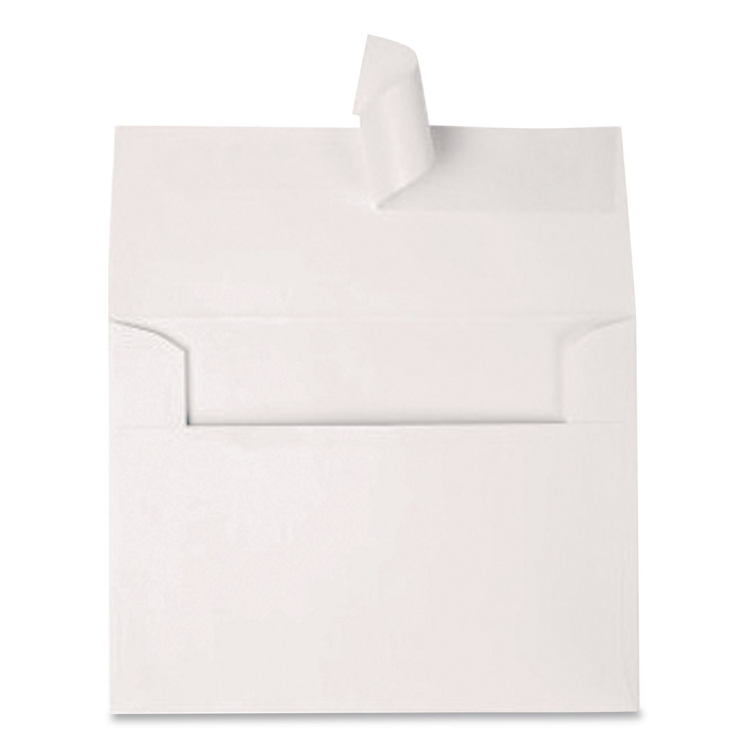 Greeting Card/Invitation Envelope, A-4, Square Flap, Redi-Strip Adhesive Closure, 4.5 x 6.25, White, 50/Box