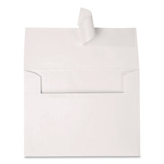 Greeting Card/Invitation Envelope, A-4, Square Flap, Redi-Strip Adhesive Closure, 4.5 x 6.25, White, 50/Box