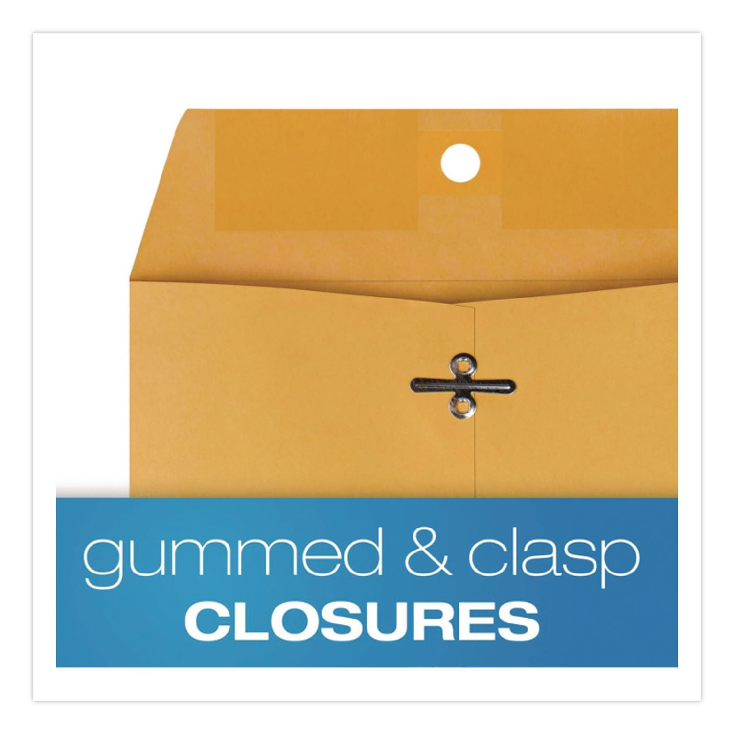Clasp Envelope, 32 lb Bond Weight Kraft, #1, Square Flap, Clasp/Gummed Closure, 6 x 9, Brown Kraft, 100/Box