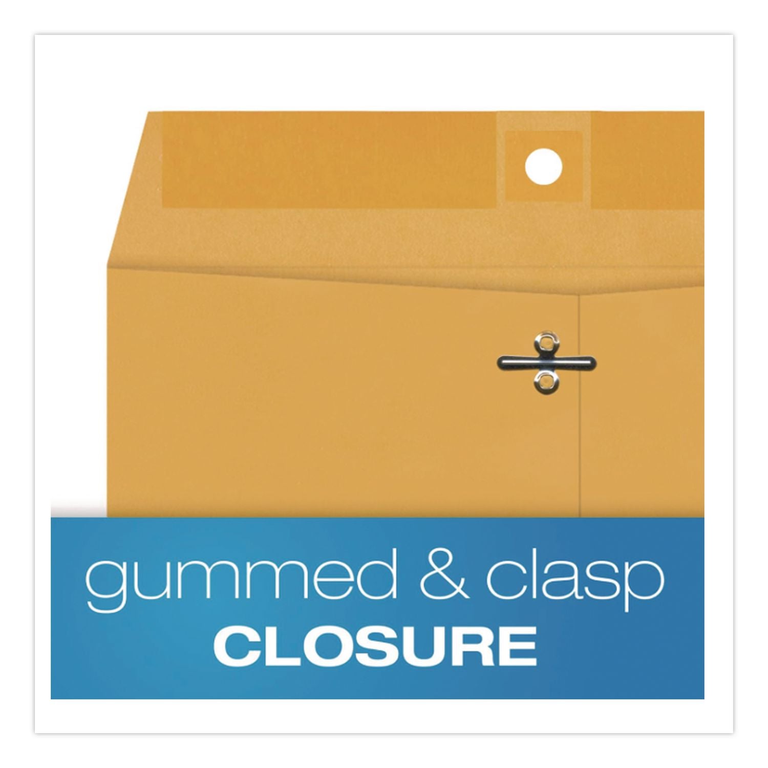 Clasp Envelope, 32 lb Bond Weight Kraft, #87, Square Flap, Clasp/Gummed Closure, 8.75 x 11.5, Brown Kraft, 100/Box