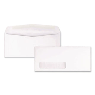 Address-Window Security-Tint Envelope, #10, Commercial Flap, Gummed Closure, 4.13 x 9.5, White, 500/Box