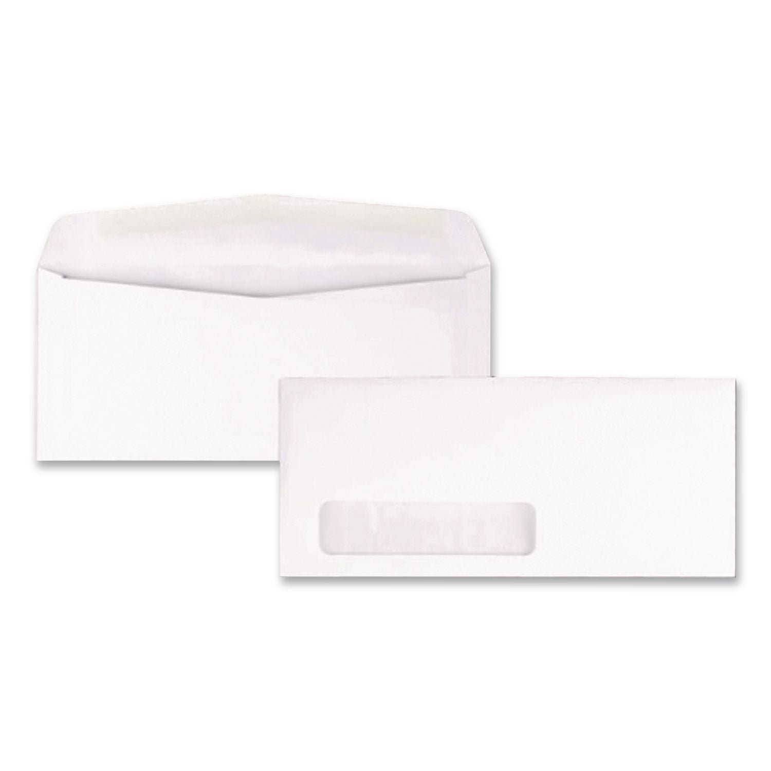 Address-Window Security-Tint Envelope, #10, Commercial Flap, Gummed Closure, 4.13 x 9.5, White, 500/Box