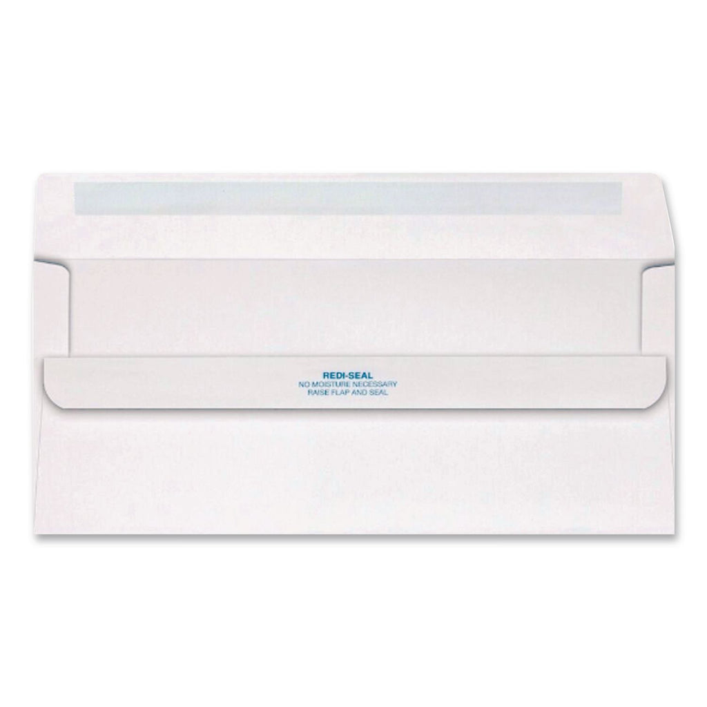 Redi-Seal Envelope, Address Window, #10, Commercial Flap, Redi-Seal Adhesive Closure, 4.13 x 9.5, White, 500/Box