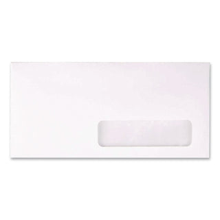 Address-Window Envelope, #10, Commercial Flap, Gummed Closure, 4.13 x 9.5, White, 500/Box