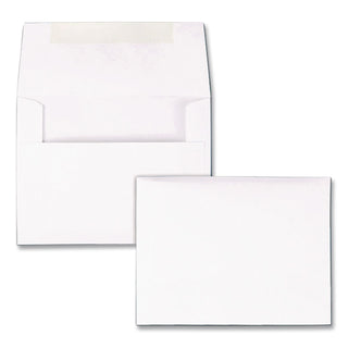 Greeting Card/Invitation Envelope, A-2, Square Flap, Gummed Closure, 4.38 x 5.75, White, 100/Box