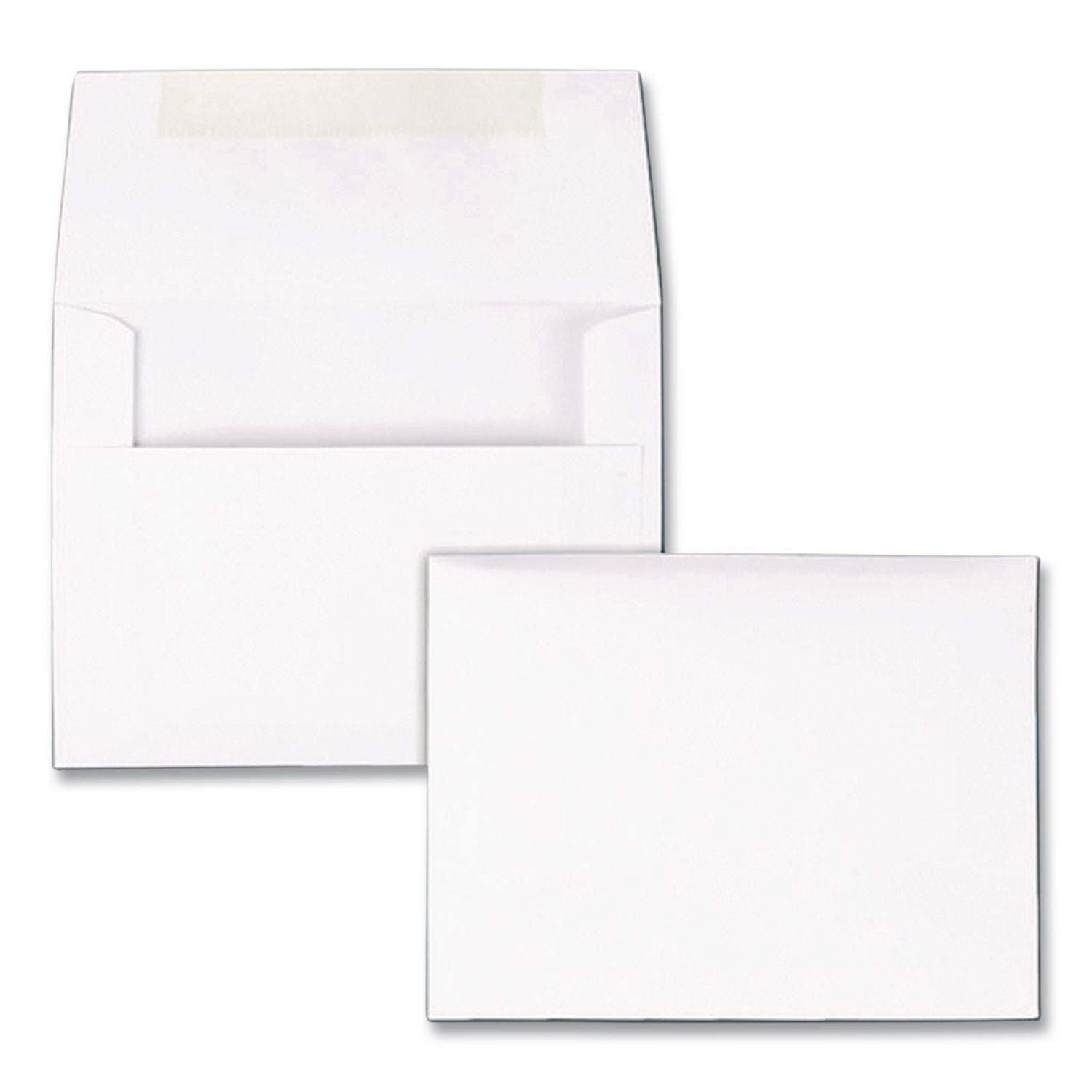 Greeting Card/Invitation Envelope, A-2, Square Flap, Gummed Closure, 4.38 x 5.75, White, 100/Box