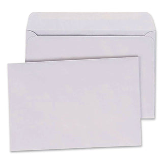 Open-Side Booklet Envelope, #6 1/2, Hub Flap, Gummed Closure, 6 x 9, White, 100/Box