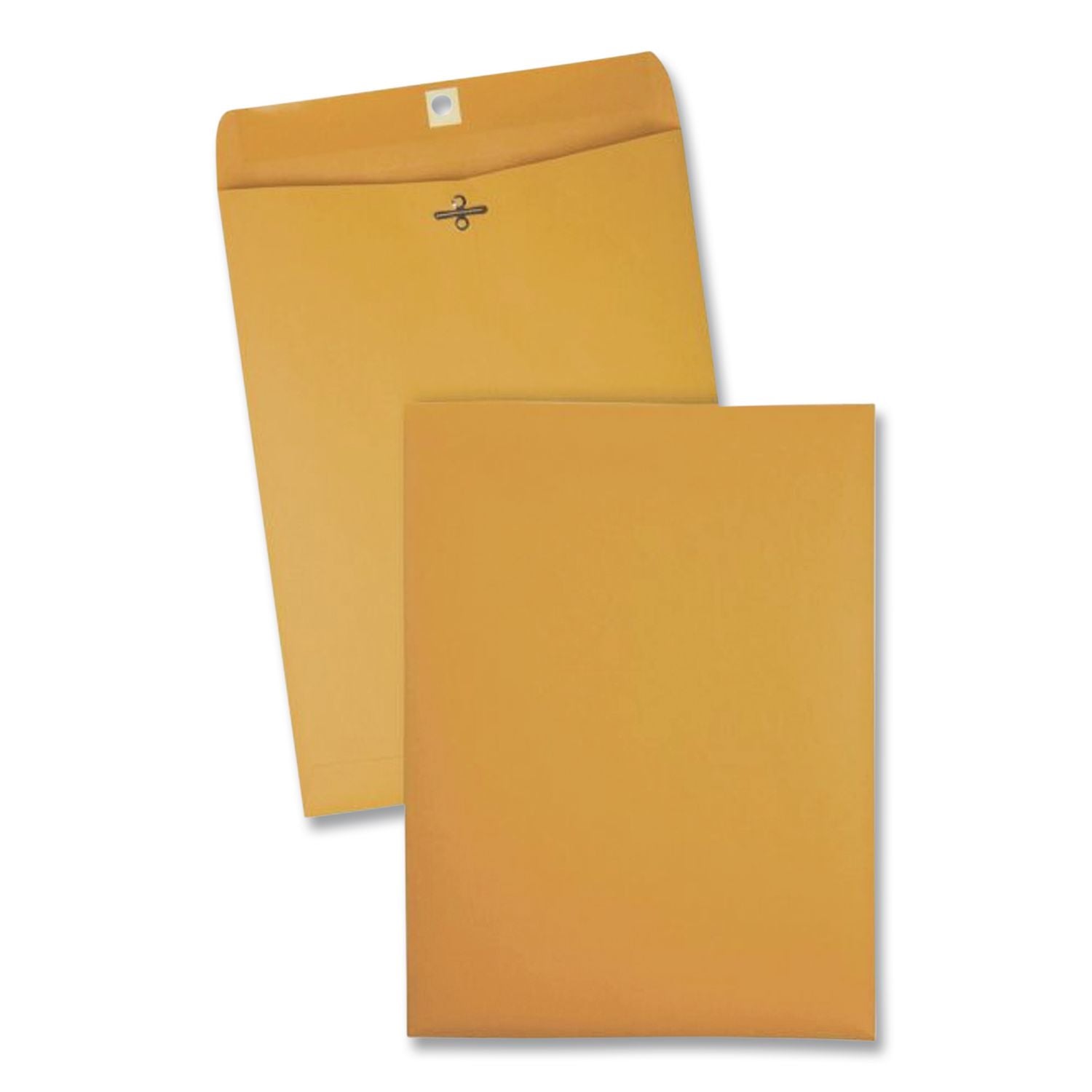 Clasp Envelope, 32 lb Bond Weight Kraft, #14 1/2, Square Flap, Clasp/Gummed Closure, 11.5 x 14.5, Brown Kraft, 100/Box