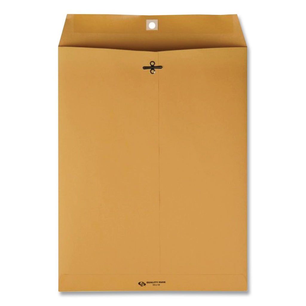 Clasp Envelope, 32 lb Bond Weight Kraft, #14 1/2, Square Flap, Clasp/Gummed Closure, 11.5 x 14.5, Brown Kraft, 100/Box