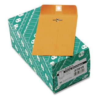 Clasp Envelope, 28 lb Bond Weight Kraft, #15, Square Flap, Clasp/Gummed Closure, 4 x 6.38, Brown Kraft, 100/Box