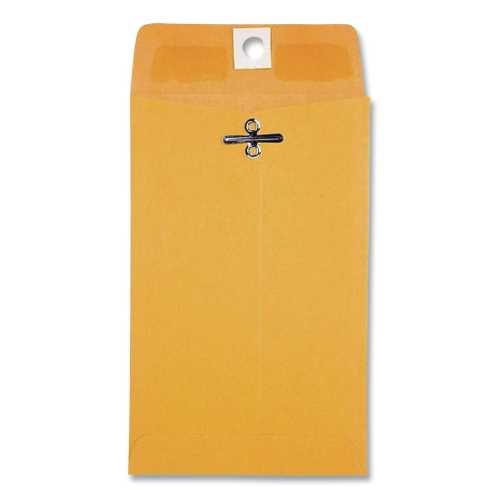 Clasp Envelope, 28 lb Bond Weight Kraft, #15, Square Flap, Clasp/Gummed Closure, 4 x 6.38, Brown Kraft, 100/Box