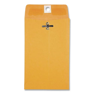 Clasp Envelope, 28 lb Bond Weight Kraft, #15, Square Flap, Clasp/Gummed Closure, 4 x 6.38, Brown Kraft, 100/Box