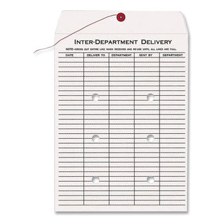 Inter-Department Envelope, #97, Two-Sided Five-Column Format, 10 x 13, White, 100/Box