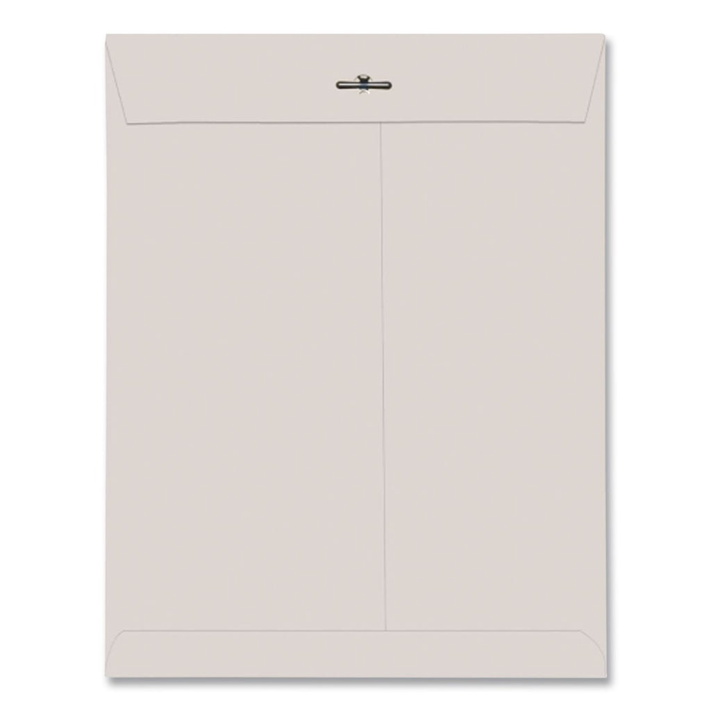 Clasp Envelope, 28 lb Bond Weight Kraft, #90, Square Flap, Clasp/Gummed Closure, 9 x 12, Executive Gray, 100/Box