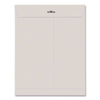 Clasp Envelope, 28 lb Bond Weight Kraft, #90, Square Flap, Clasp/Gummed Closure, 9 x 12, Executive Gray, 100/Box