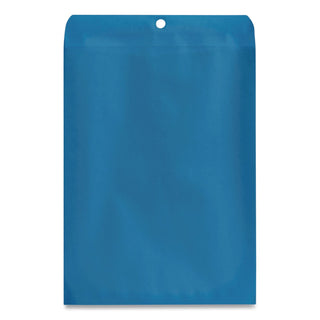 Clasp Envelope, 28 lb Bond Weight Kraft, #90, Square Flap, Clasp/Gummed Closure, 9 x 12, Blue, 10/Pack