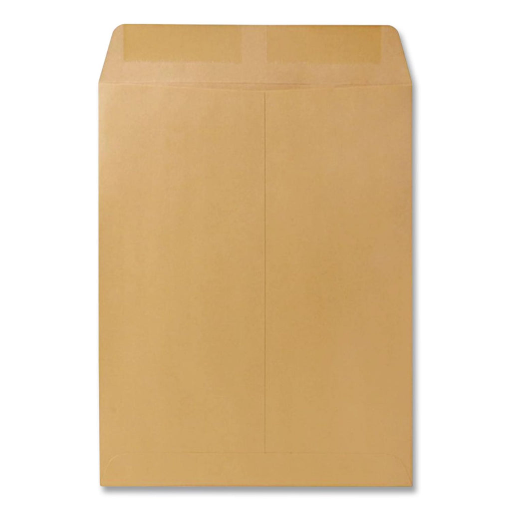 Catalog Envelope, 28 lb Bond Weight Kraft, #12 1/2, Square Flap, Gummed Closure, 9.5 x 12.5, Brown Kraft, 250/Box