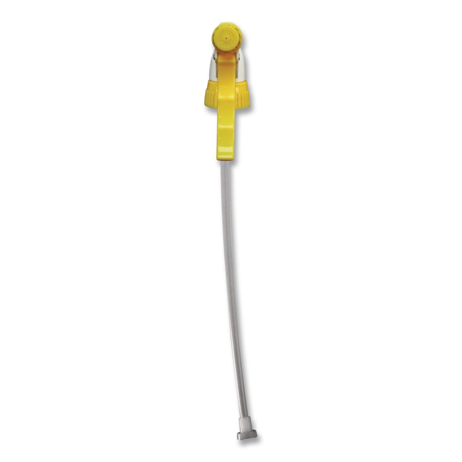 Chemical Resistant Trigger Sprayer, 9.88" Tube, Fits 32 oz Bottles, Yellow/White, 24/Carton