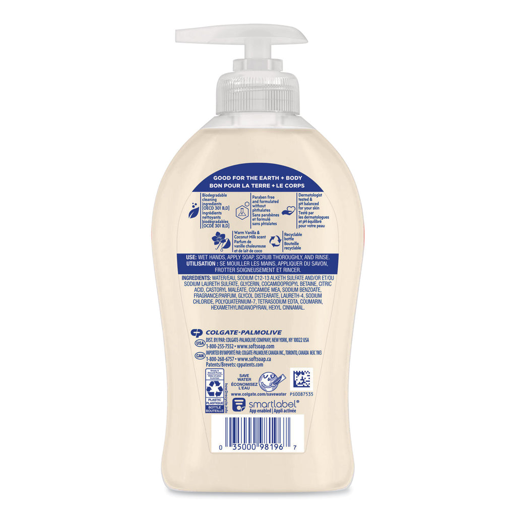 Softsoap Warm Vanilla Hand Soap - Warm Vanilla & Coconut Milk ScentFor - 11.3 fl oz (332.7 mL) - Pump Bottle Dispenser - Bacteria Remover, Dirt Remover - Hand, Skin - Moisturizing - White - Refillable, Recyclable, Paraben-free, Phthalate-free, Biodeg