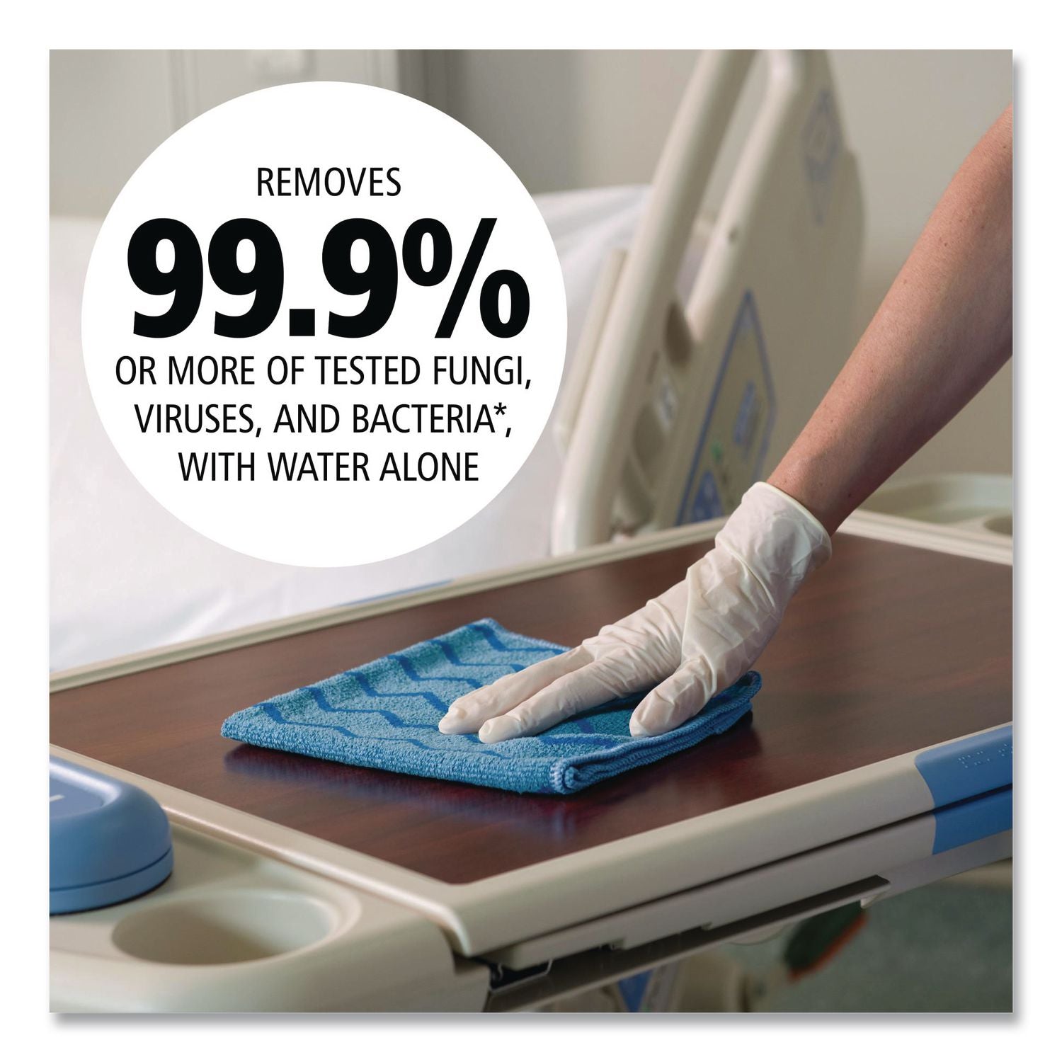 HYGEN Microfiber Cleaning Cloths, 16 x 16, Blue, 12/Carton